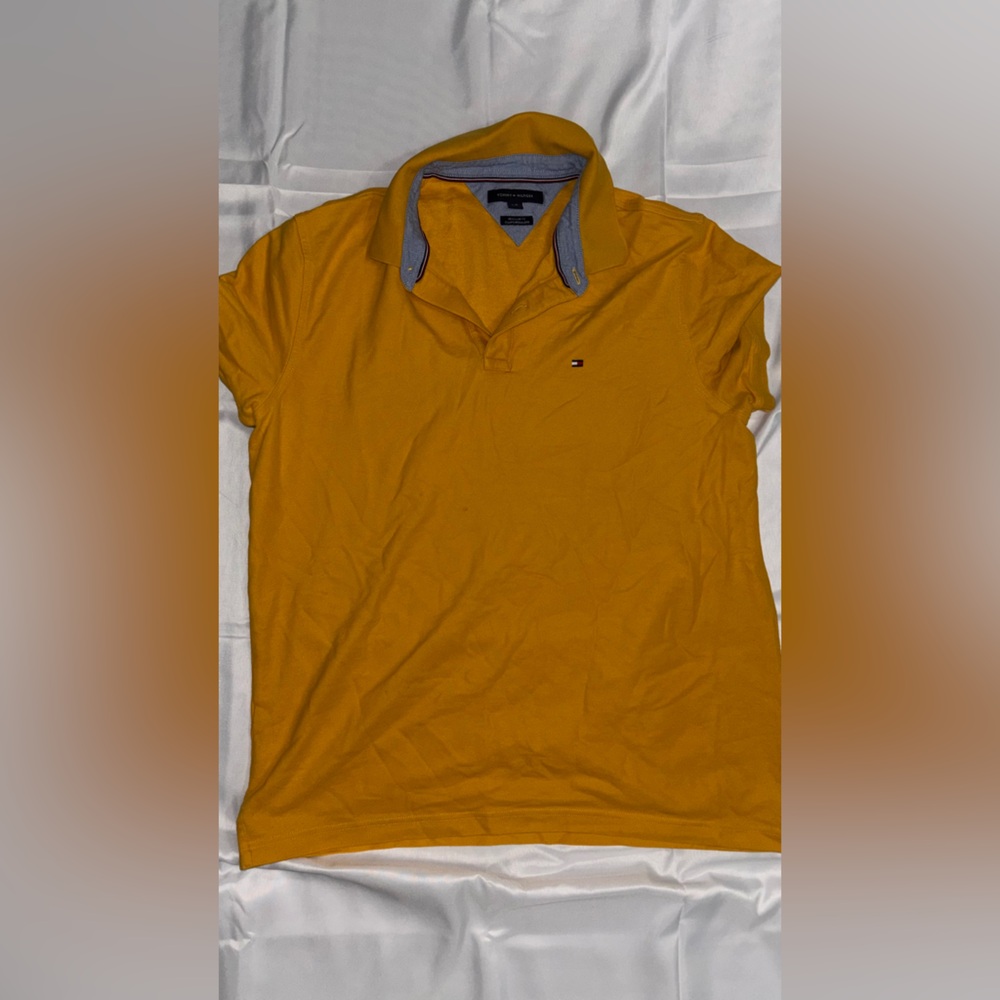 Tommy Hilfiger Men's Mustard Polo Shirt